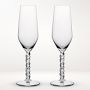 Orrefors Carat Champagne Glasses, Set of 2