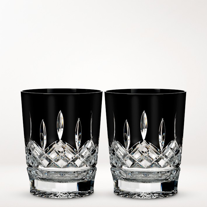 Waterford Lismore Black Double Old-Fashioned Glasses, Set of 2