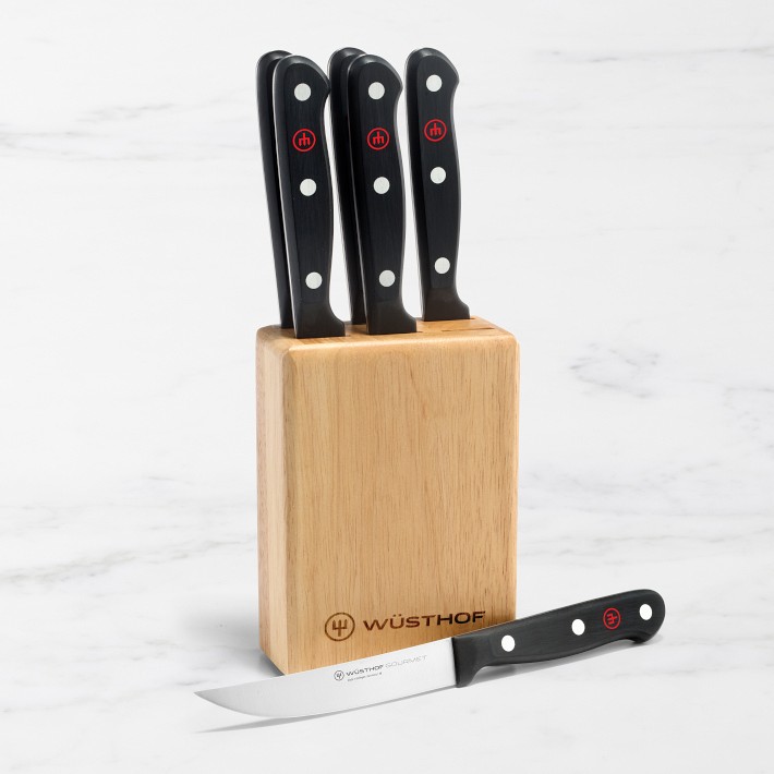 W&#252;sthof Gourmet Steak Knives Block, Set of 6