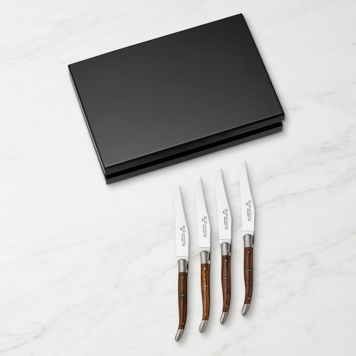 Laguiole en Aubrac 4-Piece Steak Knife Set, Iron Wood