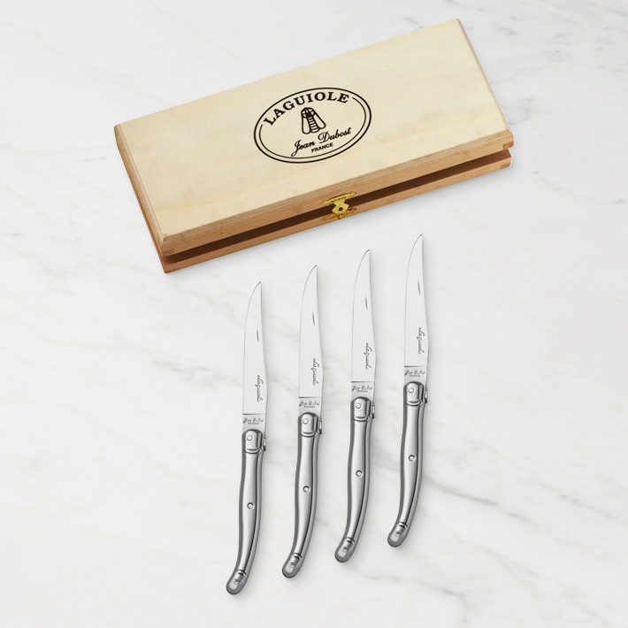 Laguiole Jean Dubost Stainless-Steel Steak Knives, Set of 4