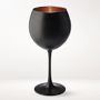 Black Matte &amp; Copper Wine Glasses