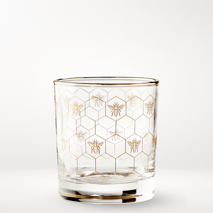 Honeycomb Double Old-Fashioned Glasses Set of 4