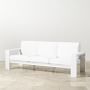 Larnaca Outdoor 96&quot; White Metal Sofa