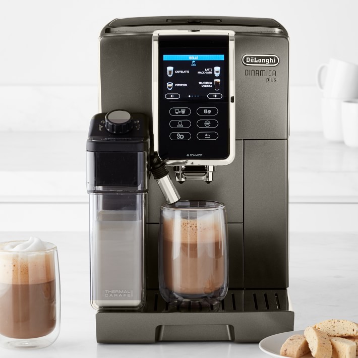 De'Longhi Dinamica Plus Connected Fully Automatic Coffee Maker &amp; Espresso Machine, Titanium