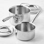 Williams Sonoma Signature Thermo-Clad&#8482; Stainless-Steel Saucepan Set, 1 1/2 &amp; 3-Qt.