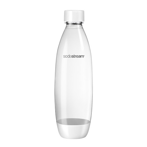 SodaStream 1L Slim Dishwasher Safe Bottles Twin Pack, White