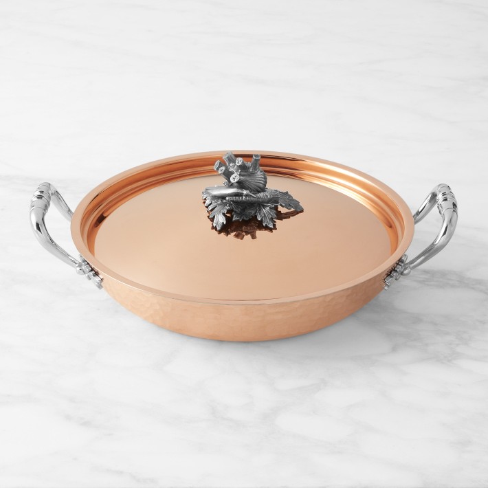 Ruffoni Opus Cupra Hammered Copper Gratin Pan with Fennel Knob, 12&quot;