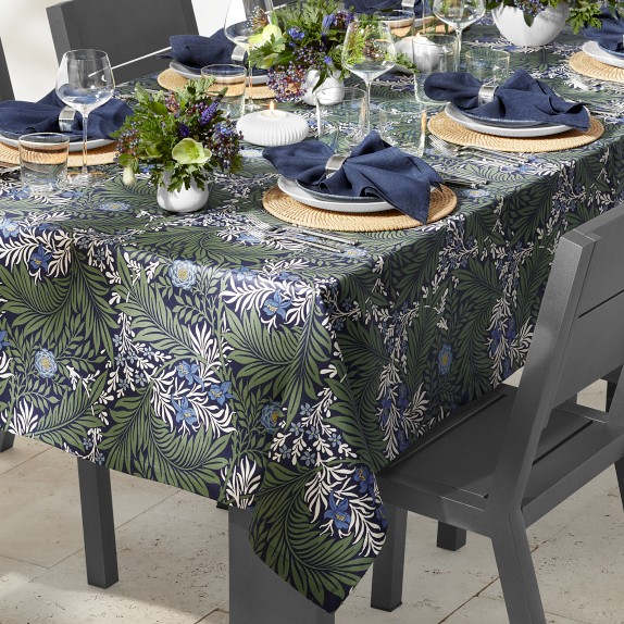 Williams Sonoma x Morris & Co. Outdoor Larkspur Tablecloth Williams