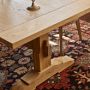 Swedish Trestle Extendable Rectangular Dining Table