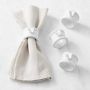 Sculptural Bunny Butterfly Napkin Rings, Set of 4