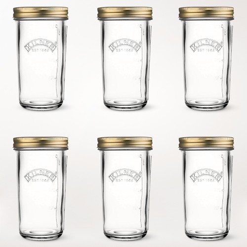 Kilner Canning Jars, 17 oz, Set of 6