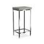 Faux Shagreen Accent Table, Charcoal Grey