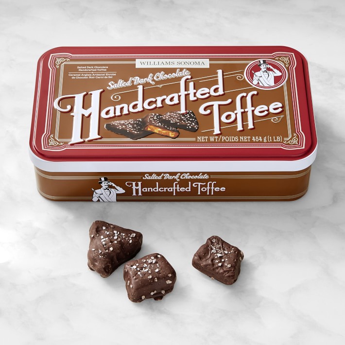Dark Chocolate Handcrafted Toffee with Sea Salt, 1lb.