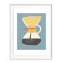 OPEN BOX: Coffee Maker Limited Edition Kitchen Art by Minted, White Wood Frame, Float Mount, 30x40