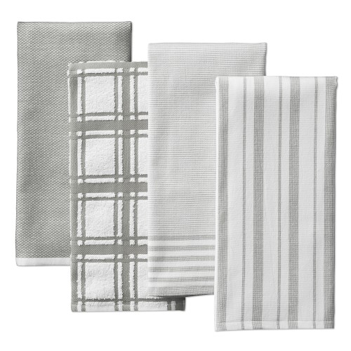 Williams Sonoma Multi-Pack Absorbent Towels, Set of 4, Drizzle Grey