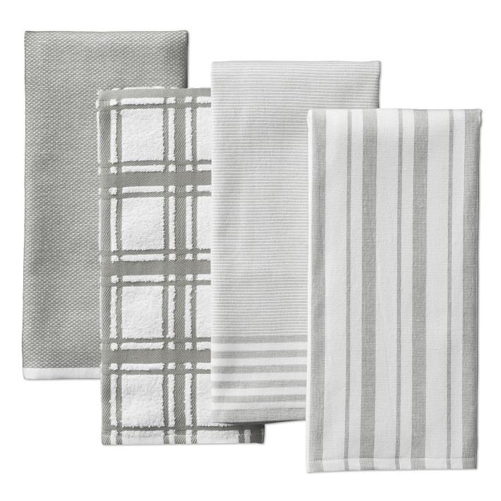Williams Sonoma Super-Absorbent Multi-Pack Towels, Set of 4 - Drizzle Grey