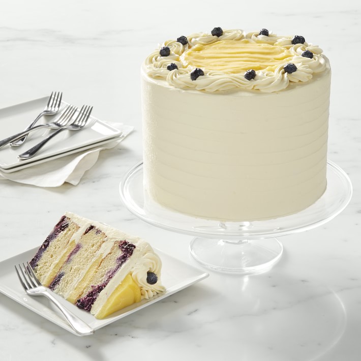Three-Layer Lemon Blueberry Cake, Serves 16-22