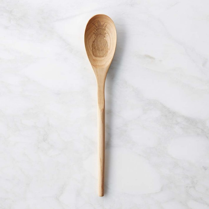 Etched Maple Spoon, Pineapple