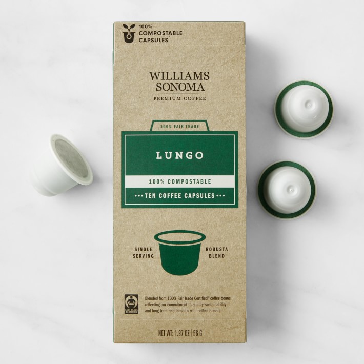 Williams Sonoma Compostable Coffee Capsules, Lungo