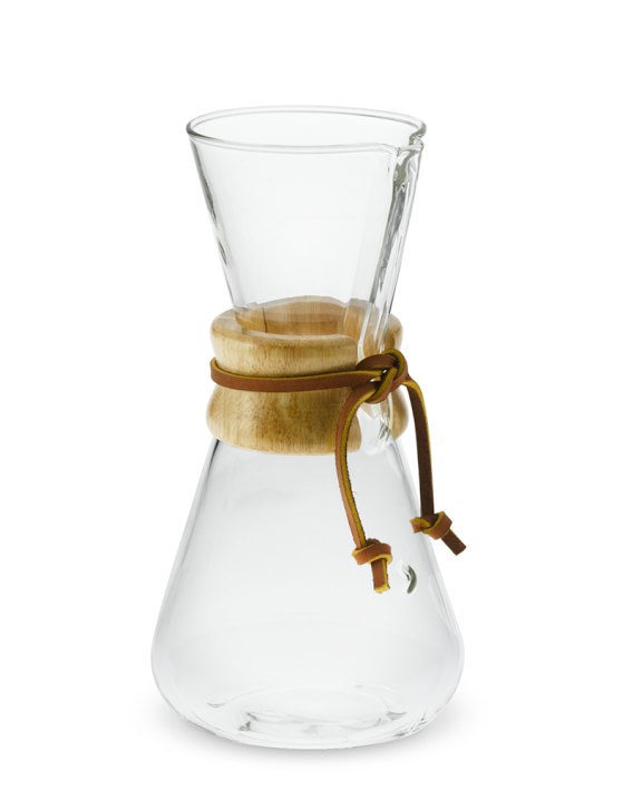 Chemex® 3-Cup Pour-Over Wood Collar Glass Coffee Maker