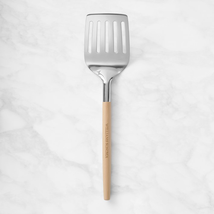 Williams Sonoma Stainless-Steel Slotted Turner/Spatula with Wooden Handle