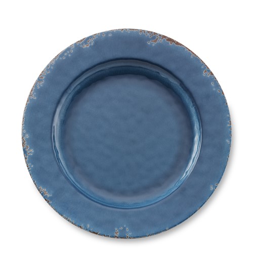 Rustic® Outdoor Melamine Dinner Plates, Set of 4, Azure Blue