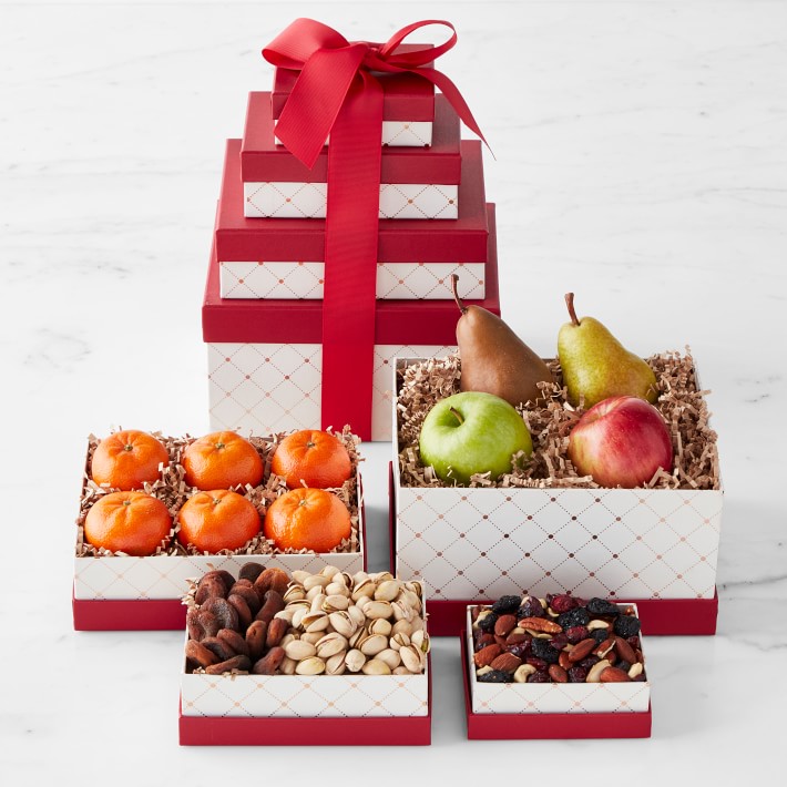 Manhattan Fruitier Holiday Fruit &amp; Snacks Gift Tower