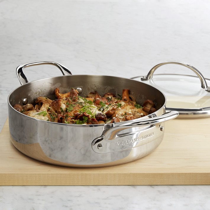 Williams Sonoma Thermo-Clad&#8482; Stainless-Steel Sauteuse, 3-Qt.