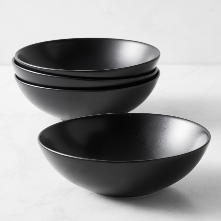 Open Kitchen by Williams Sonoma Matte Coupe Bowls, Set of 4, Black