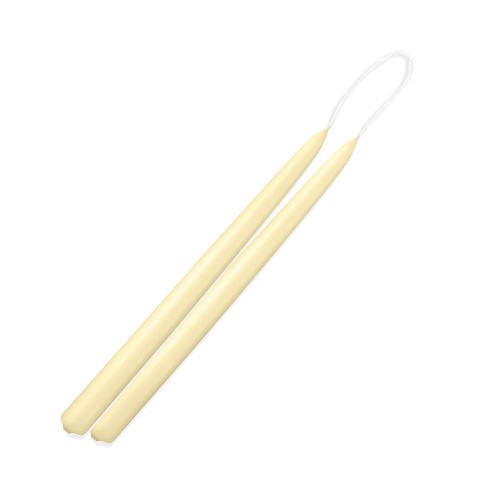 Colored Taper Candles, Set of 2, Ivory