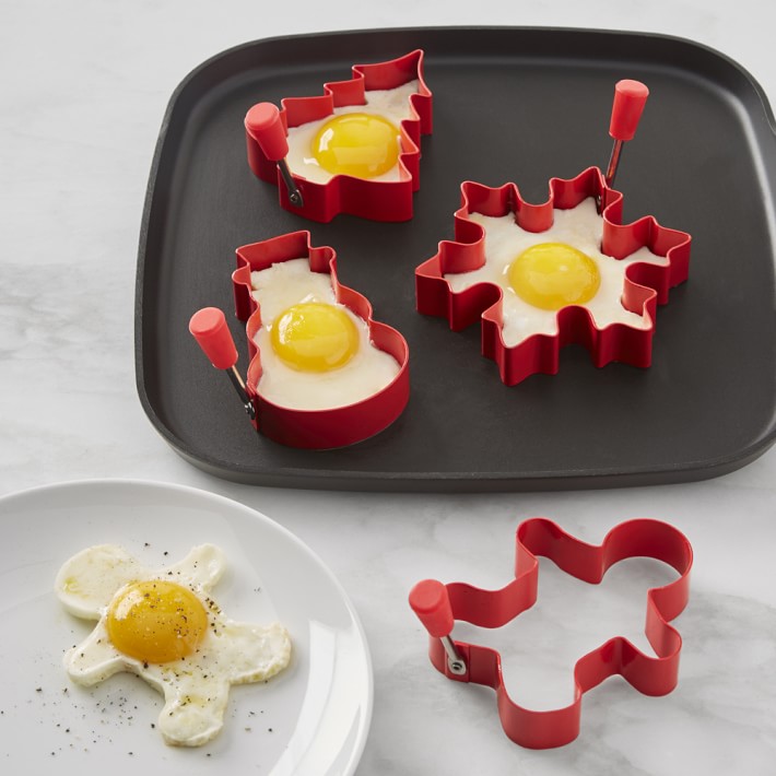 Williams-Sonoma Holiday Silicone Egg Fry Rings, Set of 4