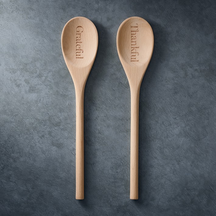 Open Kitchen by Williams Sonoma Thankful &amp; Grateful Etched Spoon Set