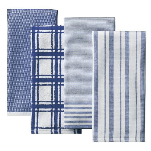 Williams Sonoma Multi-Pack Absorbent Towels, Set of 4, Bright Blue