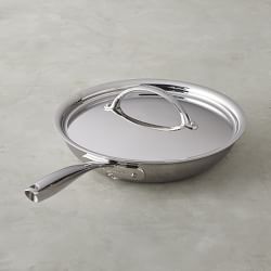 Williams Sonoma Thermo-Clad™ Stainless-Steel Nonstick Covered Fry Pan, 10"