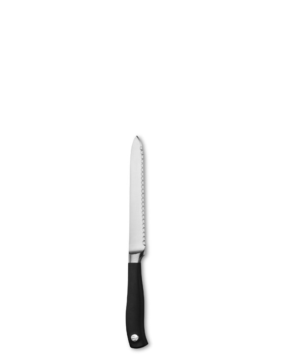 Wüsthof Grand Prix II Serrated Utility Knife, Black, 5