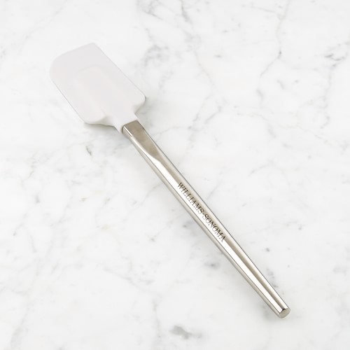 Williams Sonoma Silicone Spatula with Stainless-Steel Handle, White