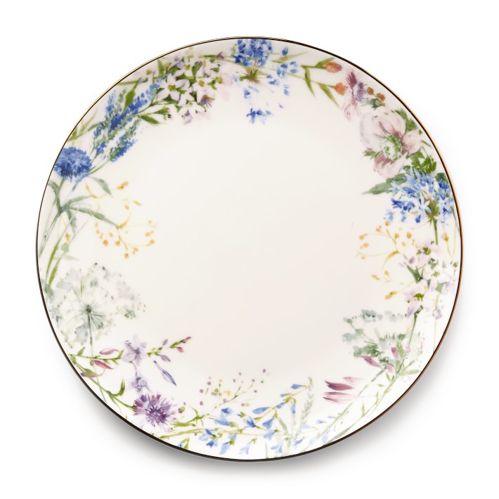 Floral Meadow Wreath Dinner Plates, Set of 4