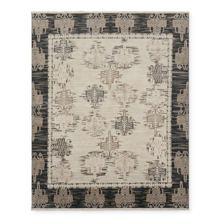 Kendra Hand Knotted Rug, 2.6' X 8', Black