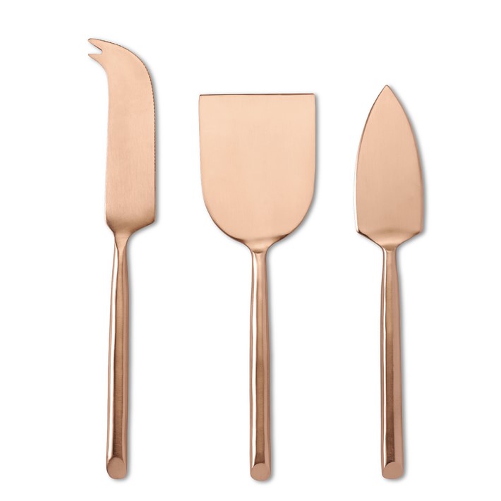 Copper Cheese Knives, Set of 3