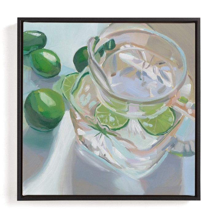 Cut Glass and Limes Limited Edition Kitchen Art by Minted