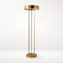 Upton LED Floor Lamp, Antique Brass