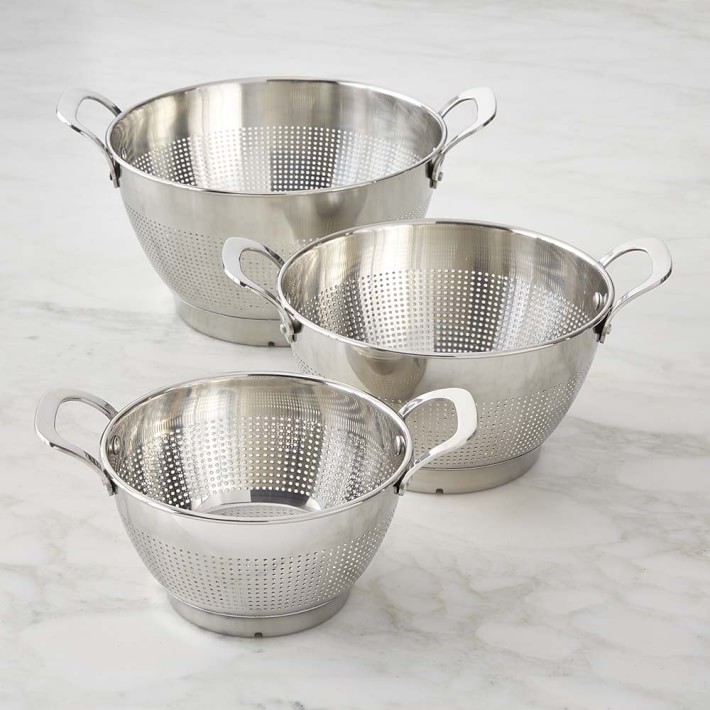 Williams Sonoma Stainless-Steel Colanders, Set of 3