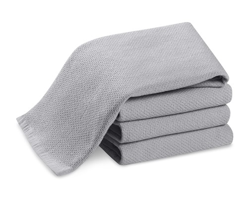 All Purpose Pantry Towels, Set of 4, Drizzle Grey