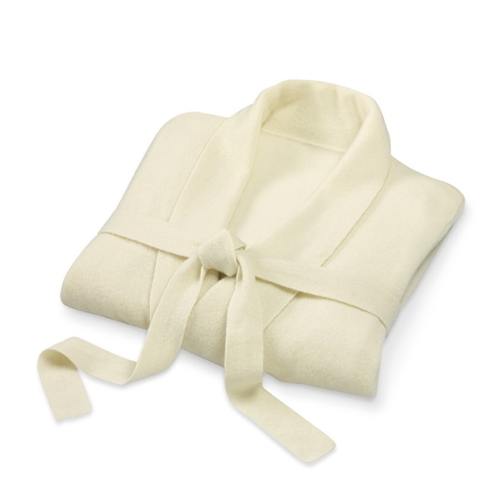Chambers&#174; Long Cashmere Robe, Ivory