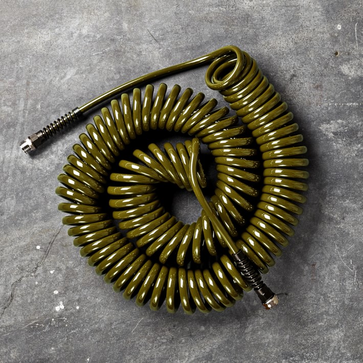Professional Series Coil Hose, 75ft, Olive