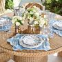 AERIN Garden Bouquet Blue Scalloped Platter