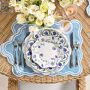AERIN Garden Bouquet Blue Scalloped Platter