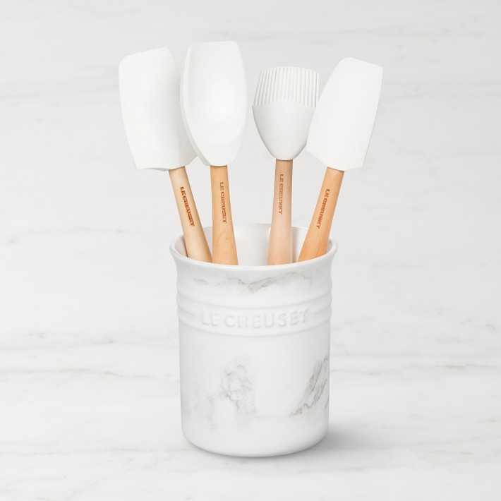 Le Creuset Silicone Utensils with Utensil Holder, Set of 5