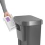 simplehuman&#8482; Plastic Liner Pocket Trash Can, 45L
